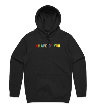 Black Shape of You Long Sleeved Hoodie