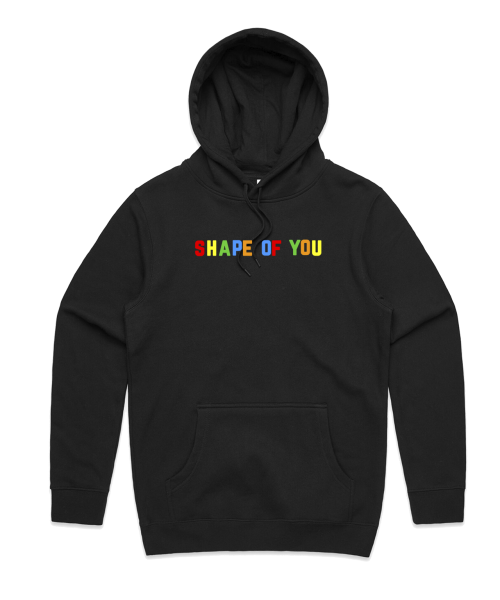 Black Shape of You Long Sleeved Hoodie